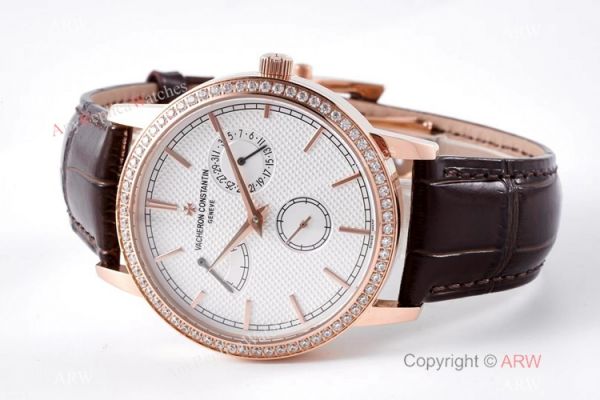 AI Factory Swiss Vacheron Constantin Geneve Traditionnelle Watch Rose Gold Diamond Bezel AI Factory Swiss Vacheron Constantin Geneve Traditionnelle Watch Rose Gold Diamond Bezel