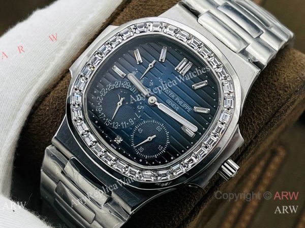 (PF Factory) Swiss AAA Replica Patek Philippe Nautilus Moon phase Watch Stainless Steel (PF Factory) Swiss AAA Replica Patek Philippe Nautilus Moon phase Watch Stainless Steel