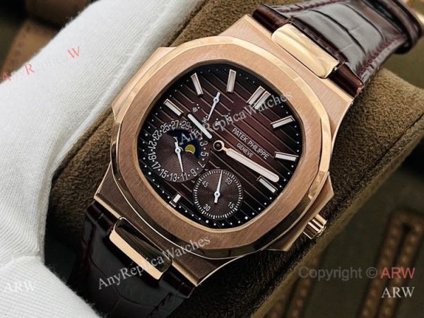(PF Factory) Swiss Best Replica Patek Philippe Nautilus Moonphase Watch Chocolate Dial (PF Factory) Swiss Best Replica Patek Philippe Nautilus Moonphase Watch Chocolate Dial