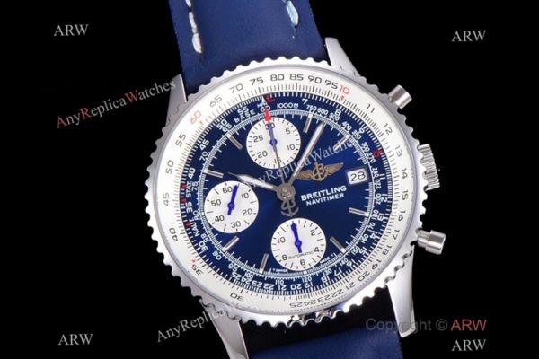 OXF Swiss Replica Breitling Old Navitimer II A13322 Watch Blue Chronograph Dial OXF Swiss Replica Breitling Old Navitimer II A13322 Watch Blue Chronograph Dial