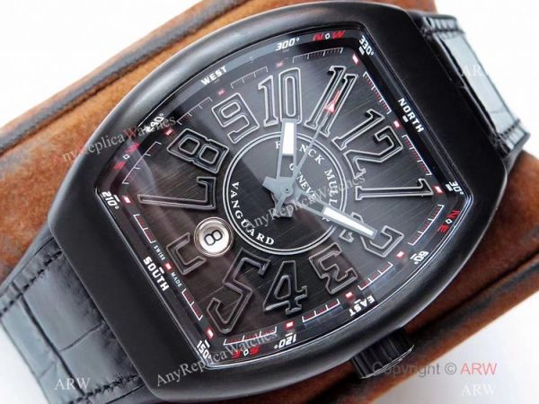 ZF Factory Swiss Replica Franck Muller Vanguard Yachting V45 Watch Solid Black 9015 Movement ZF Factory Swiss Replica Franck Muller Vanguard Yachting V45 Watch Solid Black 9015 Movement