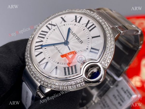 V6 Factory Swiss Copy Cartier Ballon Bleu 42MM Diamond Bezel Watch Automatic Movement V6 Factory Swiss Copy Cartier Ballon Bleu 42MM Diamond Bezel Watch Automatic Movement