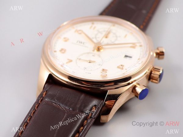 Swiss Replica ZF Factory IWC Portugieser Chronograph Classic Watch Rose Gold 42mm Swiss Replica ZF Factory IWC Portugieser Chronograph Classic Watch Rose Gold 42mm