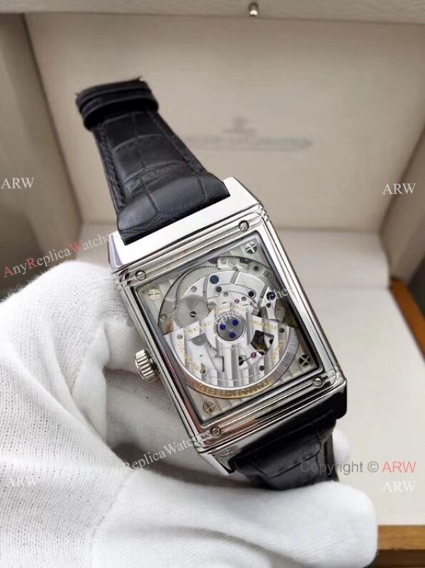 AAA Quality Copy Jaeger LeCoultre Grande Reverso Duo Watch SS Black Dial with Date AAA Quality Copy Jaeger LeCoultre Grande Reverso Duo Watch SS Black Dial with Date