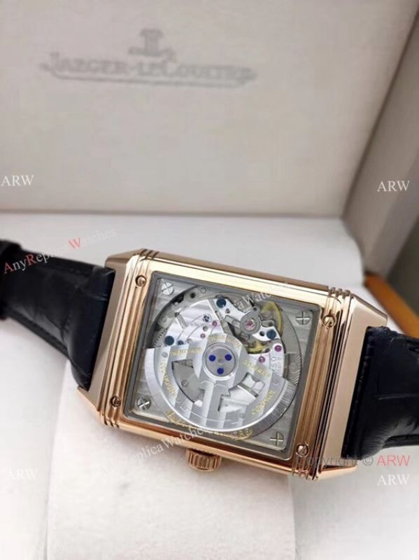 Clone Jaeger LeCoultre Grande Reverso Duo Men Watch Rose Gold with Date Clone Jaeger LeCoultre Grande Reverso Duo Men Watch Rose Gold with Date