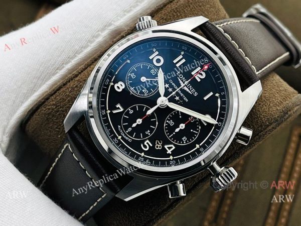 CF Factory 1:1 Copy Longines Spirit ETA7753 Chronograph Watch Brown Leather Strap CF Factory 1:1 Copy Longines Spirit ETA7753 Chronograph Watch Brown Leather Strap