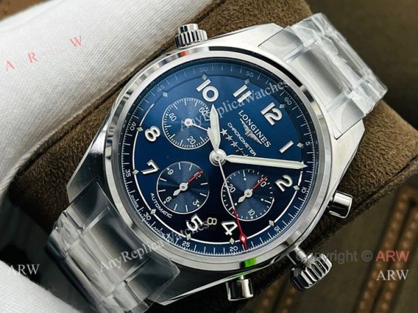 CF Factory Swiss Replica Longines Spirit ETA7753 Chronograph Watch Blue Dial Stainless Steel CF Factory Swiss Replica Longines Spirit ETA7753 Chronograph Watch Blue Dial Stainless Steel