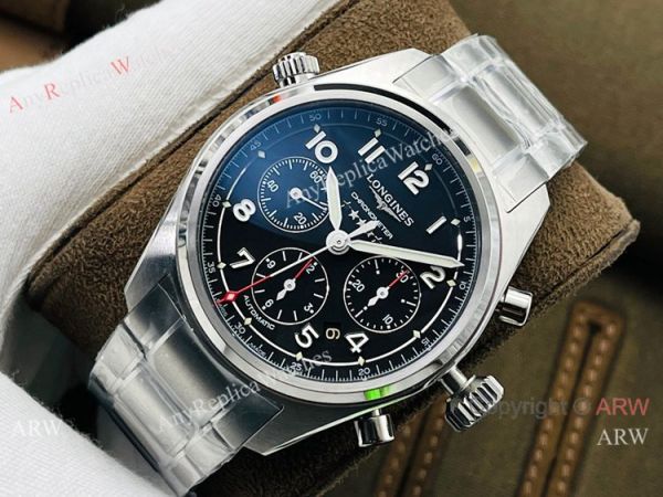 CF Factory Longines Spirit ETA7753 Chronograph Black Dial 40mm Watch CF Factory Longines Spirit ETA7753 Chronograph Black Dial 40mm Watch