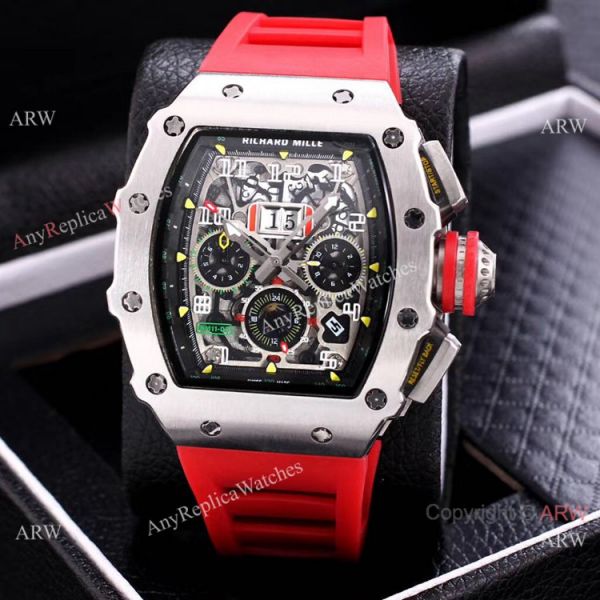 AAA Quality Richard Mille Flyback RM11 Yellow Strap Stainless Steel Watch AAA Quality Richard Mille Flyback RM11 Yellow Strap Stainless Steel Watch