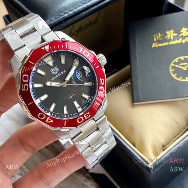 Japan Grade Copy Tag Heuer Aquaracer 300 Quartz Watch Red Nato Strap Japan Grade Copy Tag Heuer Aquaracer 300 Quartz Watch Red Nato Strap