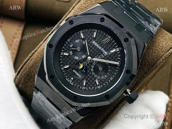 TW factory Audemars Piguet Royal Oak Blacksteel 41mm Watch Annual Calendar Face TW factory Audemars Piguet Royal Oak Blacksteel 41mm Watch Annual Calendar Face