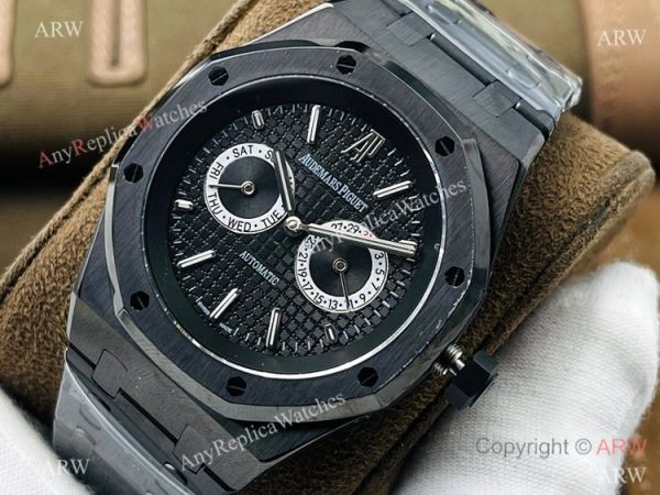 TW factory Swiss Copy Audemars Piguet Royal Oak Blacksteel 41mm Watch Annual Calendar Watch TW factory Swiss Copy Audemars Piguet Royal Oak Blacksteel 41mm Watch Annual Calendar Watch