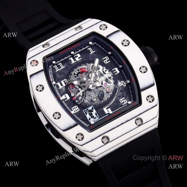 Best Copy Richard Mille RM 030 White Rush Limit Edition Watch Black Rubber Band Best Copy Richard Mille RM 030 White Rush Limit Edition Watch Black Rubber Band