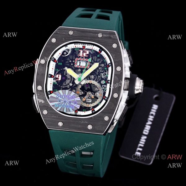 Best RM 62-01 Richard Mille Tourbillon Vibrating Alarm ACJ Green Rubber Band Watch Replica Best RM 62-01 Richard Mille Tourbillon Vibrating Alarm ACJ Green Rubber Band Watch Replica