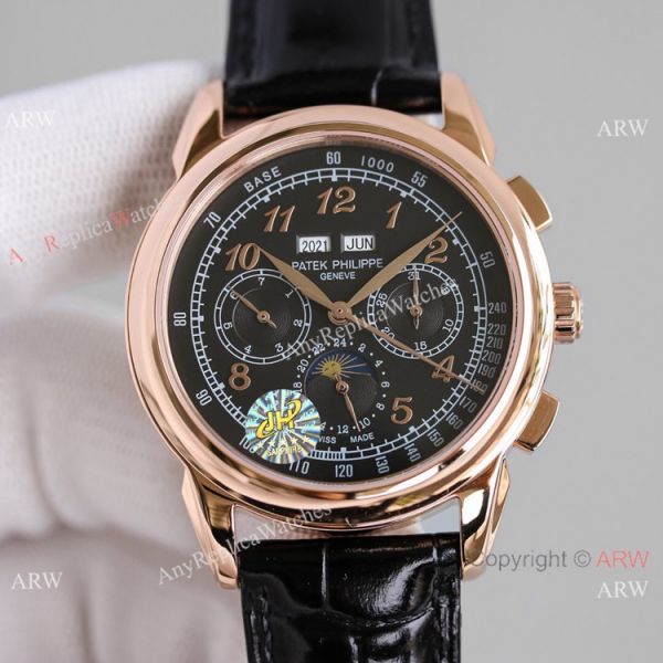 JH Swiss Copy Patek Philippe Perpetual Calendar Chronograph Rose Gold Watch JH Swiss Copy Patek Philippe Perpetual Calendar Chronograph Rose Gold Watch