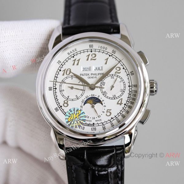 JH Swiss Copy Patek Philippe Perpetual Calendar Chronograph Watch SS Black Dial JH Swiss Copy Patek Philippe Perpetual Calendar Chronograph Watch SS Black Dial