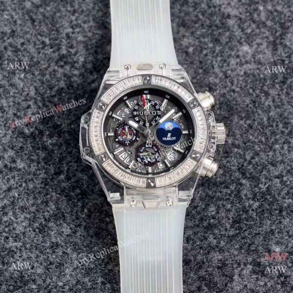 2021 Replica Hublot Big Bang Unico Sapphire Watch Diamond Bezel 45mm 2021 Replica Hublot Big Bang Unico Sapphire Watch Diamond Bezel 45mm