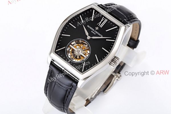 New Vacheron Constantin Malte REAL Tourbillon Black Face High End Replica Leather Strap Watch New Vacheron Constantin Malte REAL Tourbillon Black Face High End Replica Leather Strap Watch