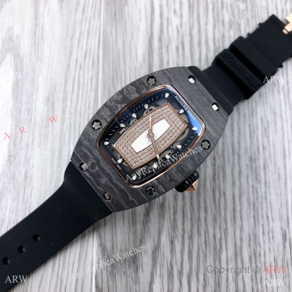 Swiss Quality Richard Mille RM007-1 Women Watch CarbonRose Gold Case Swiss Quality Richard Mille RM007-1 Women Watch CarbonRose Gold Case