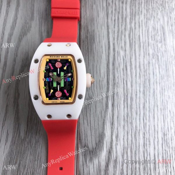 Women Richard Mille BonBon Collection Watches Rm07 Blue Rubber Strap Women Richard Mille BonBon Collection Watches Rm07 Blue Rubber Strap