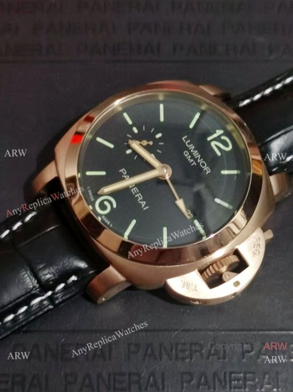 Copy Panerai Luminor Gmt Automatic PAM 00535 Watch Rose Gold Copy Panerai Luminor Gmt Automatic PAM 00535 Watch Rose Gold