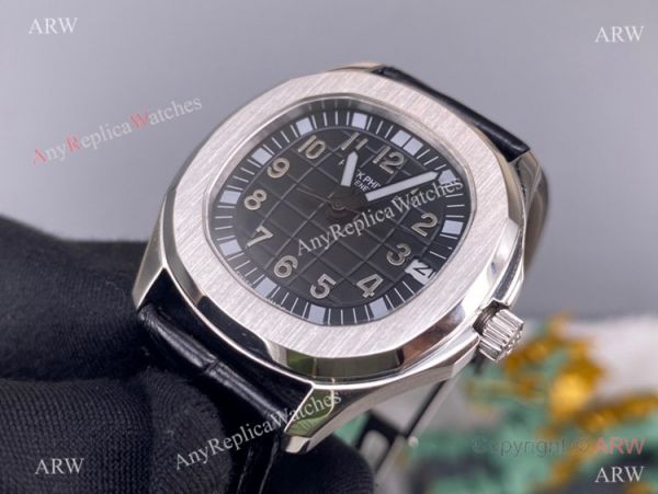 PPF Swiss Patek Philippe Aquanaut Lady Black Leather Strap Copy Watch PPF Swiss Patek Philippe Aquanaut Lady Black Leather Strap Copy Watch