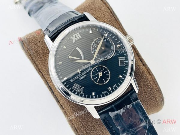 Swiss Grade Copy Vacheron Constantin Patrimony TWS Cal.1420 watch Black Power reserve Dial Swiss Grade Copy Vacheron Constantin Patrimony TWS Cal.1420 watch Black Power reserve Dial