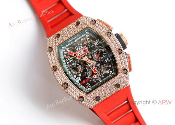 Diamond Richard Mille RM 11-FM Felipe Massa Chronograph Watches Best Replica Diamond Richard Mille RM 11-FM Felipe Massa Chronograph Watches Best Replica