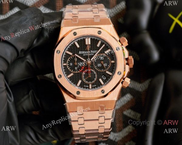 Knockoff Audemars Piguet Royal Oak Rose Gold Chronograph White Dial Watches 42mm Knockoff Audemars Piguet Royal Oak Rose Gold Chronograph White Dial Watches 42mm