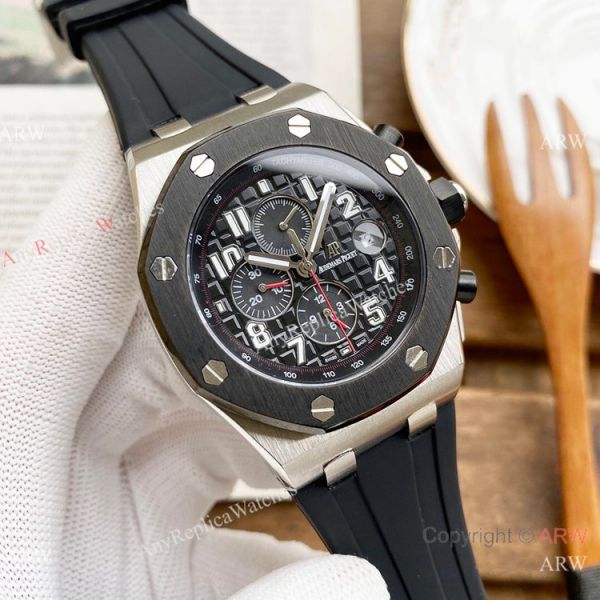 Knockoff Audemars Piguet Royal Oak Offshore 26470 Watches SS White Rubber Strap Automatic Knockoff Audemars Piguet Royal Oak Offshore 26470 Watches SS White Rubber Strap Automatic