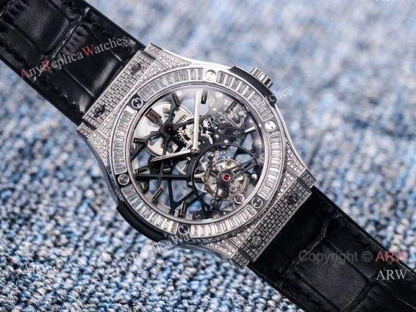 Swiss Grade Hublot Classic Fusion 42mm Knockoff Hublot Skeleton Diamond Watch Swiss Grade Hublot Classic Fusion 42mm Knockoff Hublot Skeleton Diamond Watch
