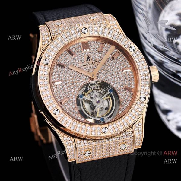 Full Diamonds Hublot Classic Fusion 42mm Tourbillon Watch High Quality Replica Full Diamonds Hublot Classic Fusion 42mm Tourbillon Watch High Quality Replica