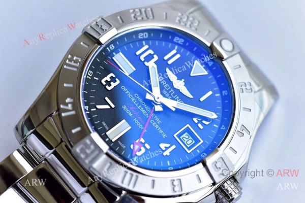 GF Factory Breitling Avenger II GMT Black Arabic Dial Stainless Steel Watch Swiss Grade Replica GF Factory Breitling Avenger II GMT Black Arabic Dial Stainless Steel Watch Swiss Grade Replica