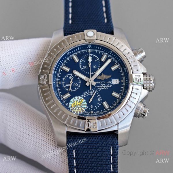 JH Factory Breitling Avenger Chronograph 7750 Blue Dial Blue Leather Strap JH Factory Breitling Avenger Chronograph 7750 Blue Dial Blue Leather Strap