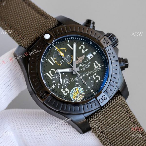 JH Factory Copy Breitling Avenger Chronograph 7750 Watch Black Case Nato Strap JH Factory Copy Breitling Avenger Chronograph 7750 Watch Black Case Nato Strap