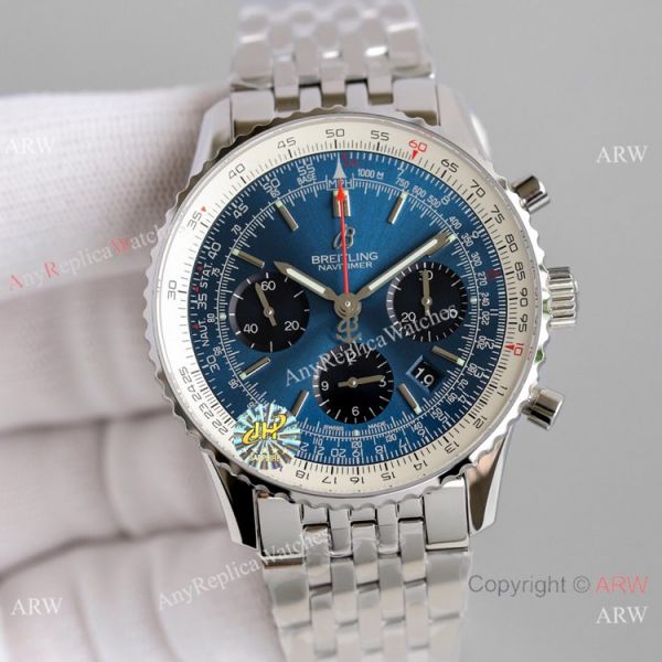 JH Factory Swiss Breitling Navitimer 01 Blue White Dial Watch 7750 Movement JH Factory Swiss Breitling Navitimer 01 Blue White Dial Watch 7750 Movement