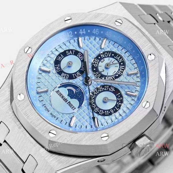 2021 New Swiss Copy Audemars Piguet Perpetual Calendar BF Cal.5134 Iced Blue Dial Watch 41mm 2021 New Swiss Copy Audemars Piguet Perpetual Calendar BF Cal.5134 Iced Blue Dial Watch 41mm