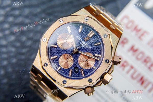 Grade 1A Swiss Copy Audemars Piguet Royal Oak Chronograph Watch ETA7750 Rose Gold Subdials Grade 1A Swiss Copy Audemars Piguet Royal Oak Chronograph Watch ETA7750 Rose Gold Subdials