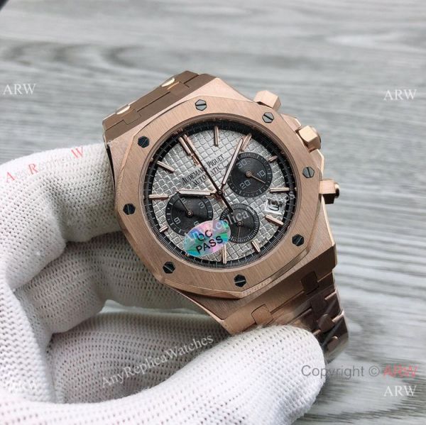 Japan Grade Copy Audemars Piguet Royal Oak Watches Rose Gold Gray Dial 44mm Japan Grade Copy Audemars Piguet Royal Oak Watches Rose Gold Gray Dial 44mm