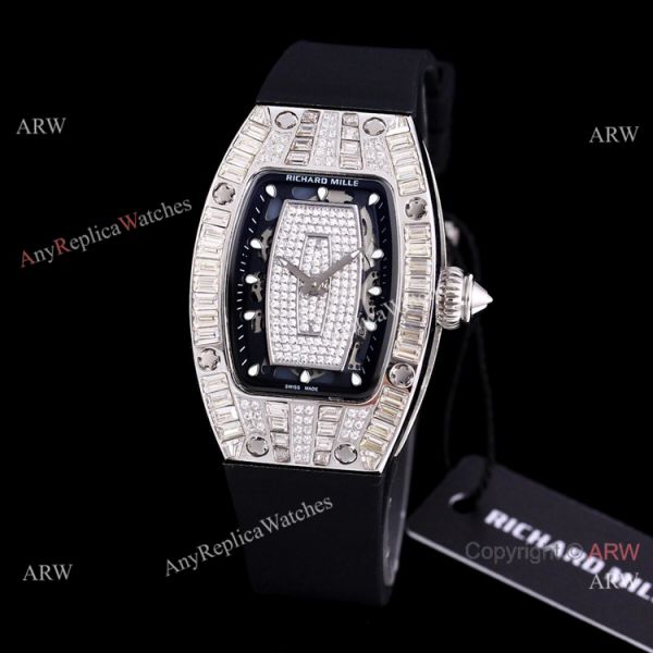 Swiss Quality Richard Mille RM 007-01 Iced Out Diamond Watch Women Size Swiss Quality Richard Mille RM 007-01 Iced Out Diamond Watch Women Size
