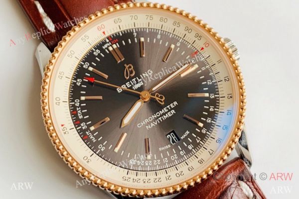 V7 Factory Swiss Replica Breitling Navitimer 1 Watch Rose Gold Gray Dial SW200 Movement V7 Factory Swiss Replica Breitling Navitimer 1 Watch Rose Gold Gray Dial SW200 Movement