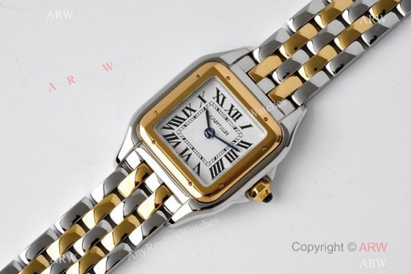 BV factory 1:1 Replica Panthere De Cartier 22mm Watch Two Tone White Dial BV factory 1:1 Replica Panthere De Cartier 22mm Watch Two Tone White Dial