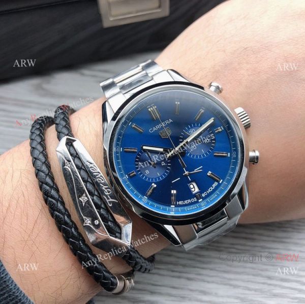 40mm Tag Heuer Carrera Blue Face Stainles Steel Watches For Men Replica 40mm Tag Heuer Carrera Blue Face Stainles Steel Watches For Men Replica