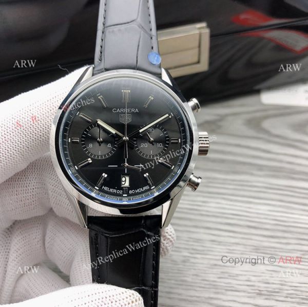 Quartz Tag Heuer Carrera White Dial Brown Leather Strap Knockoff Watches 40mm Quartz Tag Heuer Carrera White Dial Brown Leather Strap Knockoff Watches 40mm