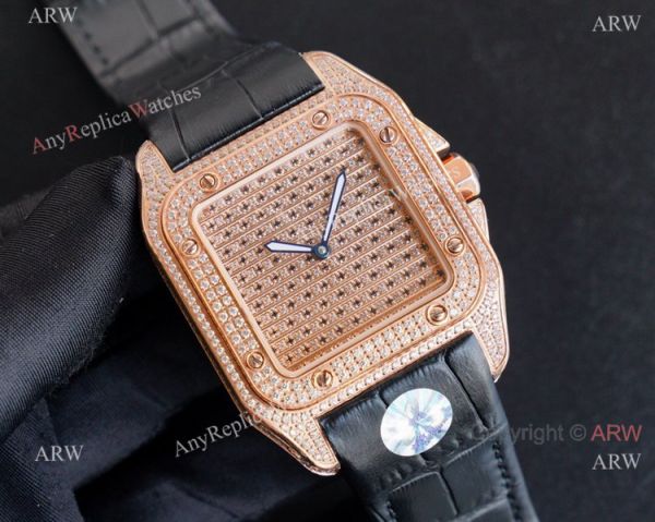 Iced Out Cartier Santos 100 Replica Watches Automatic High End Replica Iced Out Cartier Santos 100 Replica Watches Automatic High End Replica