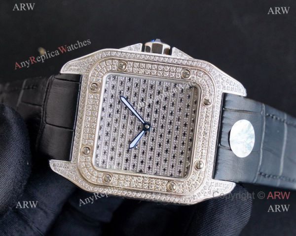 Iced Out Cartier Santos 100 Automatic Watch For Men Best Replica For Sale Iced Out Cartier Santos 100 Automatic Watch For Men Best Replica For Sale