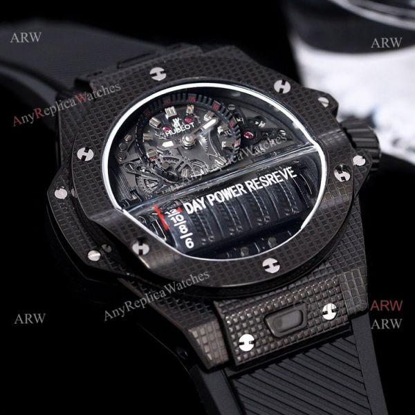 All Black Hublot Big Bang MP-11 Knockoff Watch 45mm With Black Rubber Strap All Black Hublot Big Bang MP-11 Knockoff Watch 45mm With Black Rubber Strap