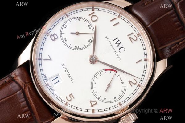ZF Factory IWC Portugieser Automatic 7 Days Rose Gold White Dial Watch 42mm Brand NEW ZF Factory IWC Portugieser Automatic 7 Days Rose Gold White Dial Watch 42mm Brand NEW