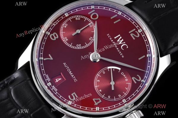 ZF Factory Replica IWC Portugieser Automatic 7 Days Red Dial Watch Brand NEW ZF Factory Replica IWC Portugieser Automatic 7 Days Red Dial Watch Brand NEW