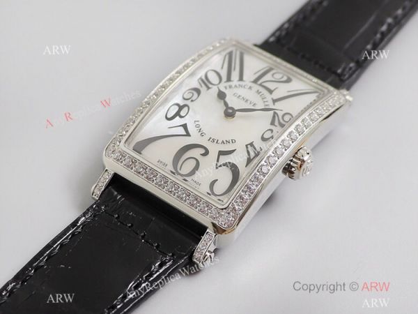 2021 New 1:1 Copy Franck Muller Long Island White MOP Diamond Bezel Watch 2021 New 1:1 Copy Franck Muller Long Island White MOP Diamond Bezel Watch